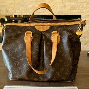 Louis Vuitton Dark Brown Monogram Handbag Palermo MM